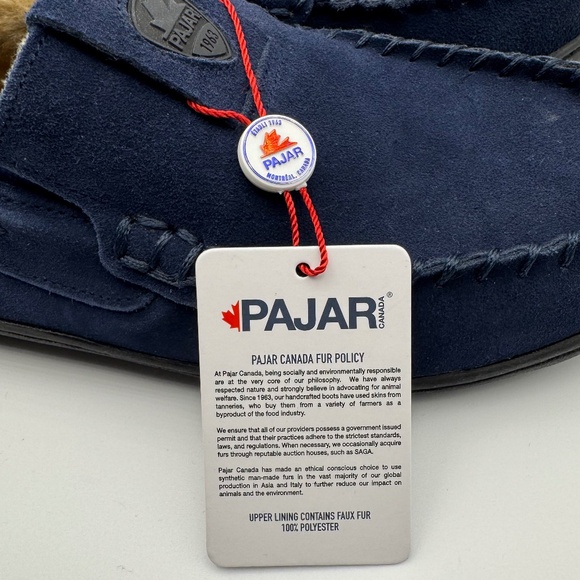 NWT Men's PAJAR Veneto Suede Slippers, Navy Blue, Size 8 - Picture 6 of 11